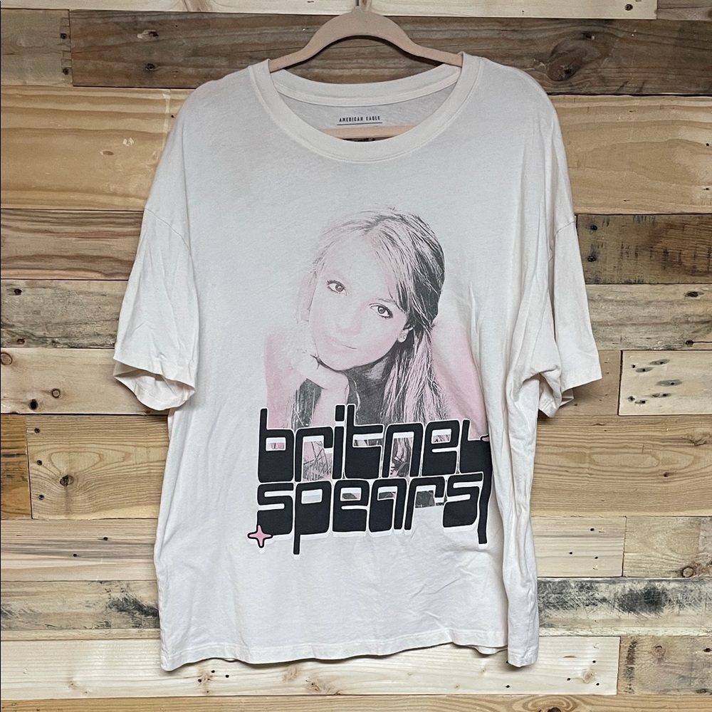 American Eagle Outfitters size L/XL Britney Spears Short Sleeve AE Band Tee